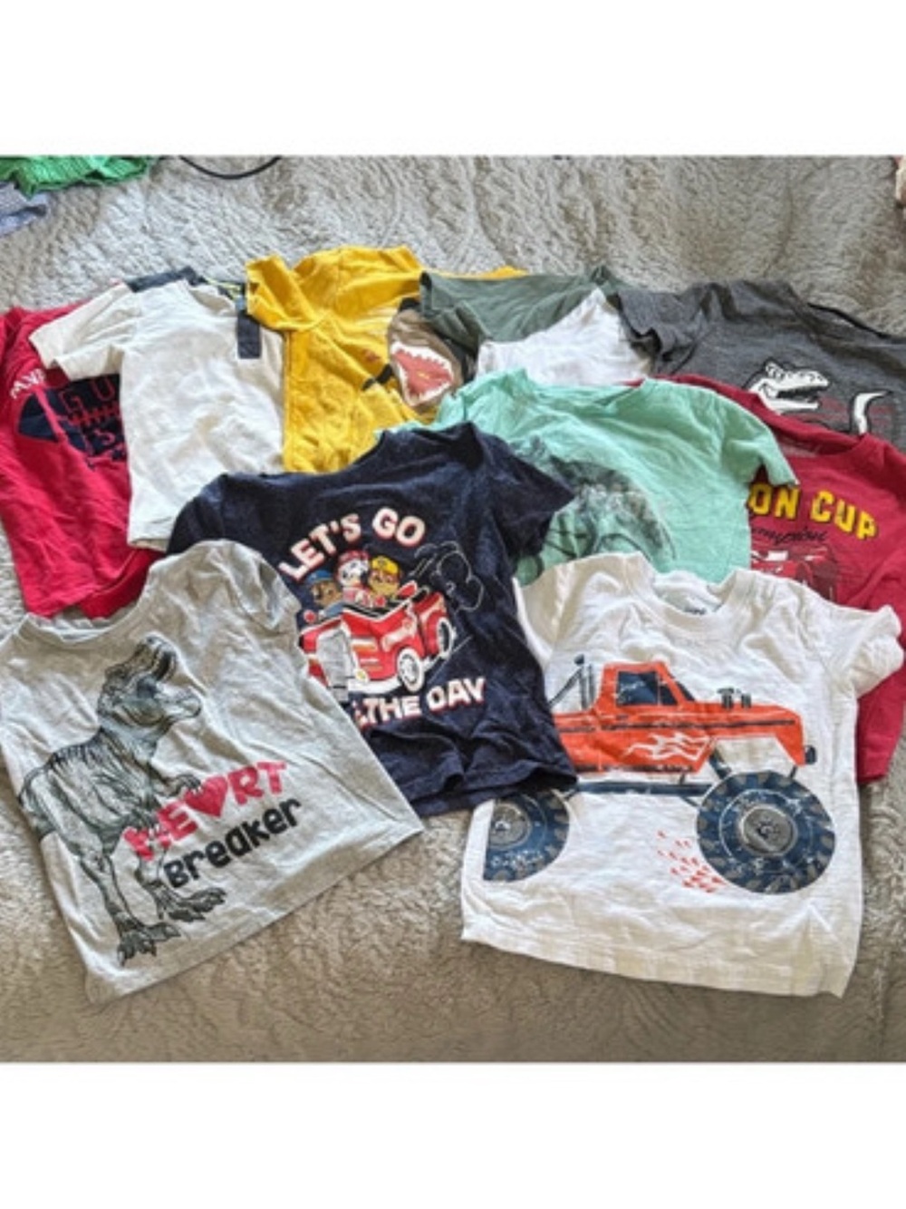 Kids 3T Graphic Tee lot - Navy "Let's Go" Truck Design